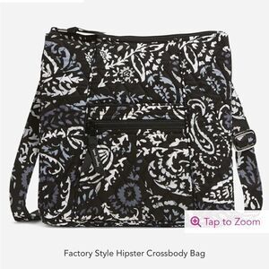 Vera Bradley Factory Style Hipster Crossbody Bag in Paisley Noir NWT